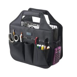 Organizer Tote Utility‎ Multi-Purpose Bag Multiple Pockets Handles Black